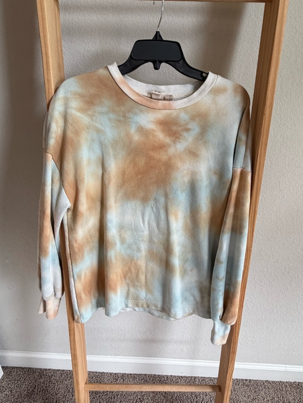 Roxy Blue Tan Tie Dye Crewneck Sweatshirt – Size Small
